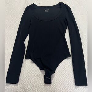 American Eagle Outfitters Black Long Sleeve Bodysuit